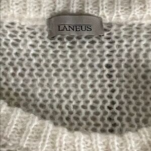 Laneus Women's Soft Cream Turtleneck Sweater